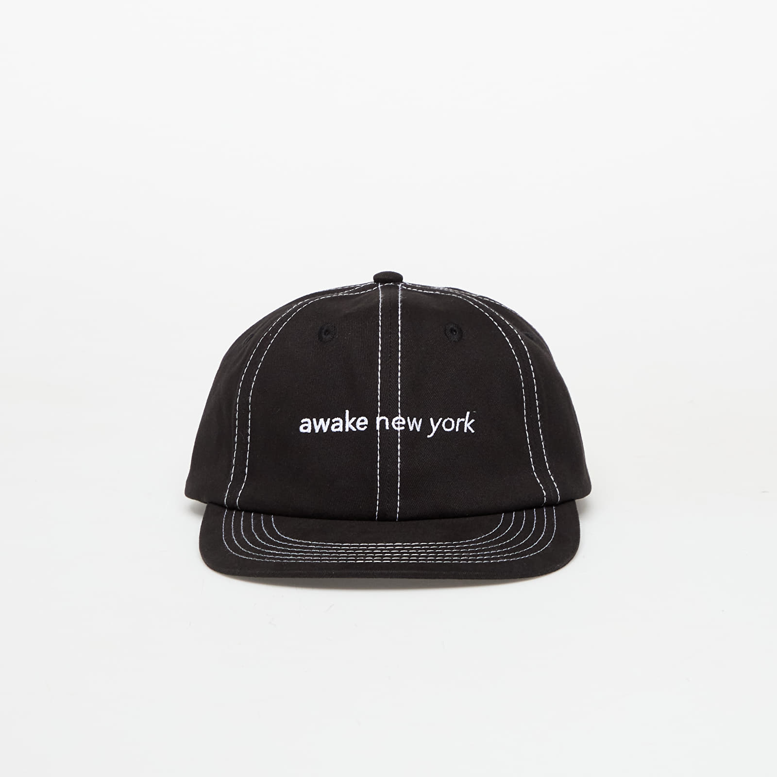 Kšiltovky Awake NY Awake Ny Contrast Stitch 6 Panel Hat Black