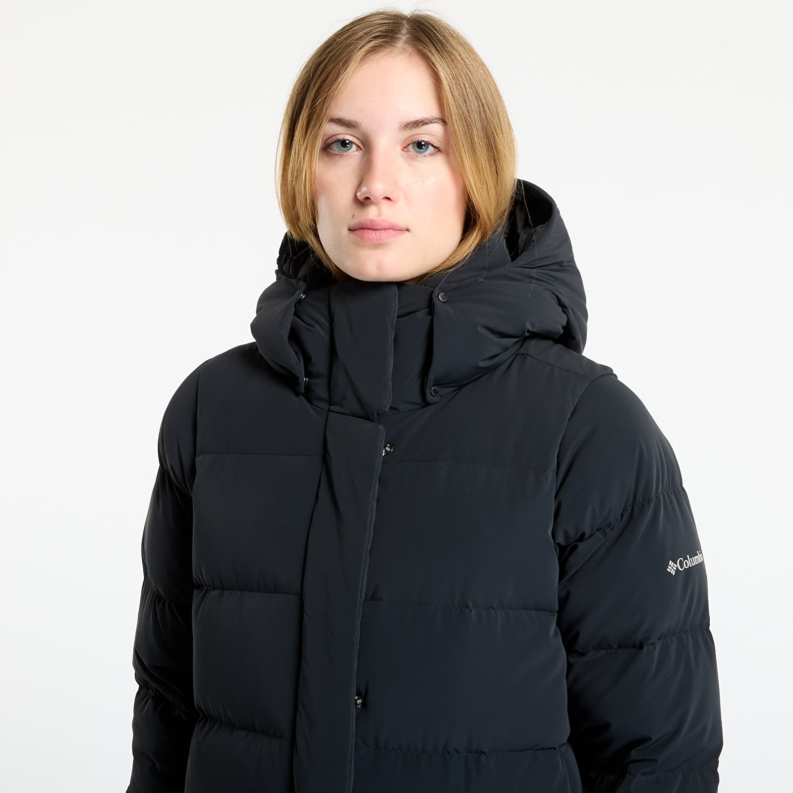 Puhovke  Columbia Amaze Puff™ Long Hooded Jacket Black