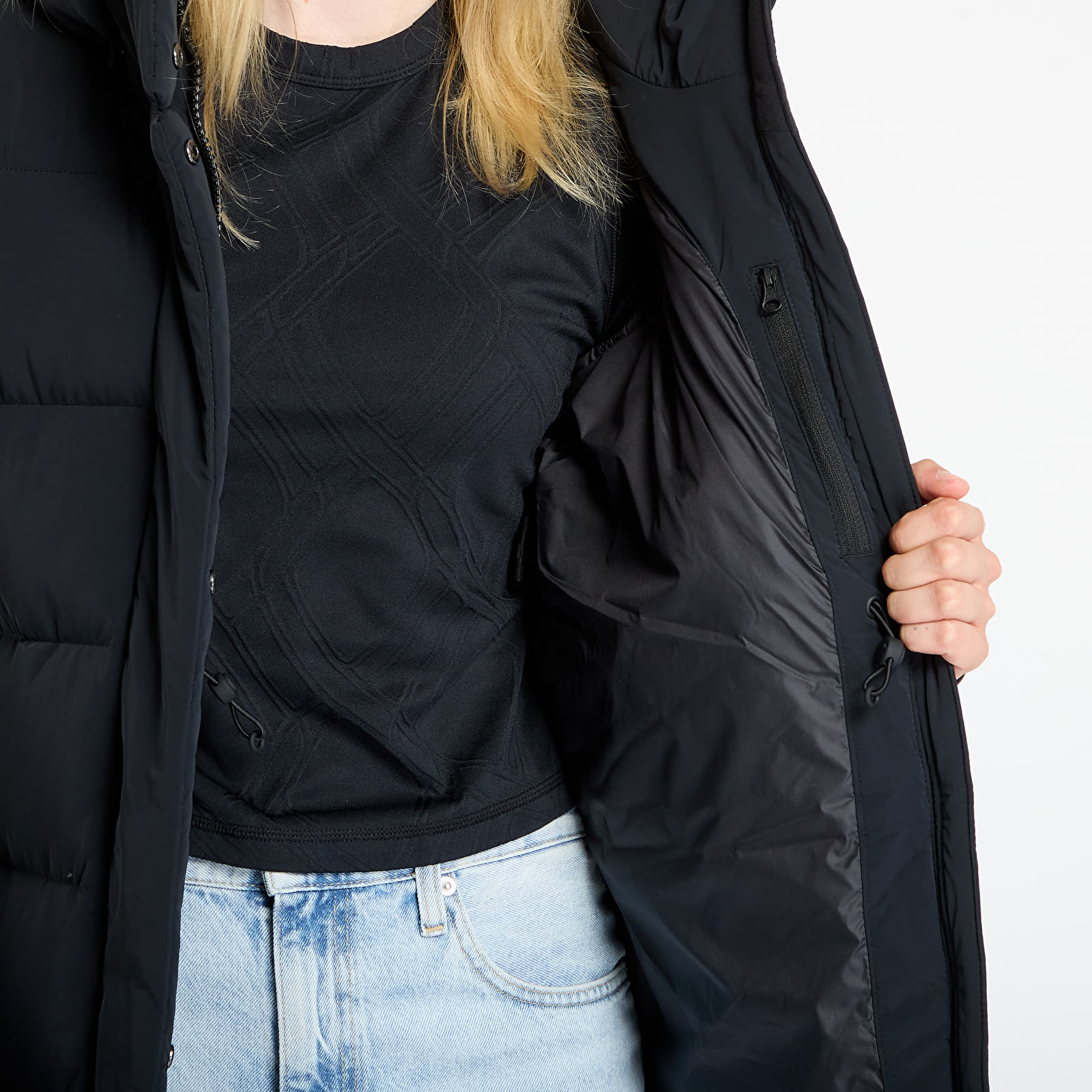 Puhovke  Columbia Amaze Puff™ Long Hooded Jacket Black