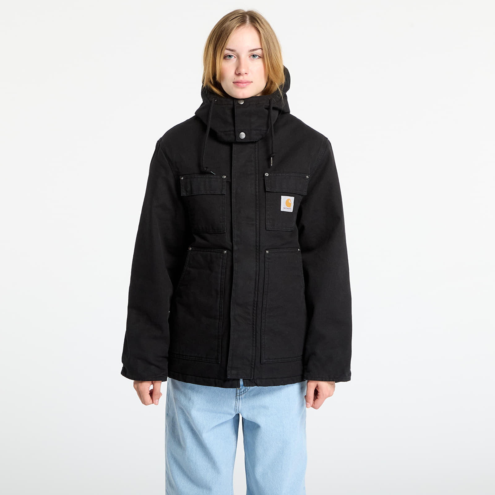 Takit Carhartt WIP Ambel Coat UNISEX  Black/ Black Stone Washed