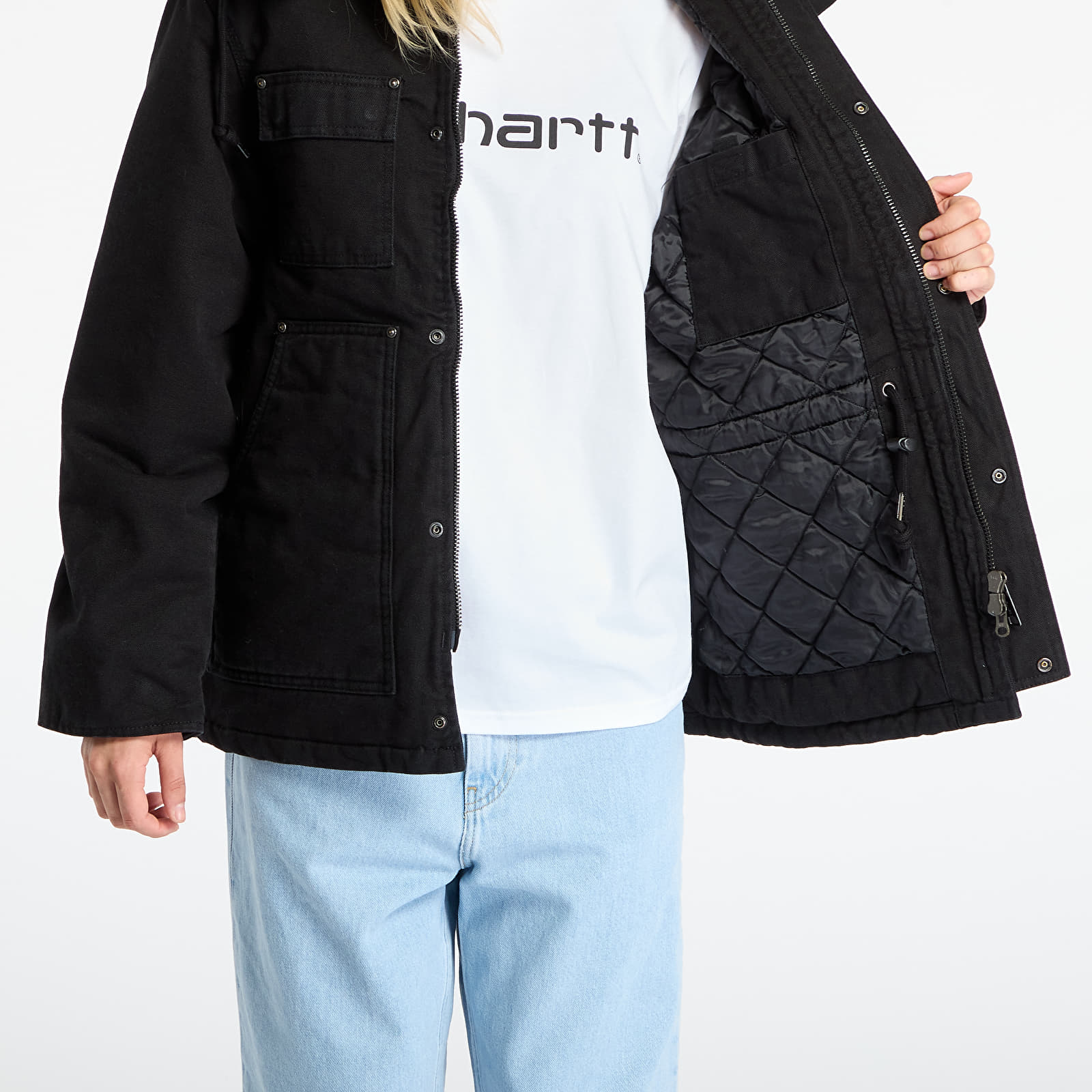 Takit Carhartt WIP Ambel Coat UNISEX  Black/ Black Stone Washed