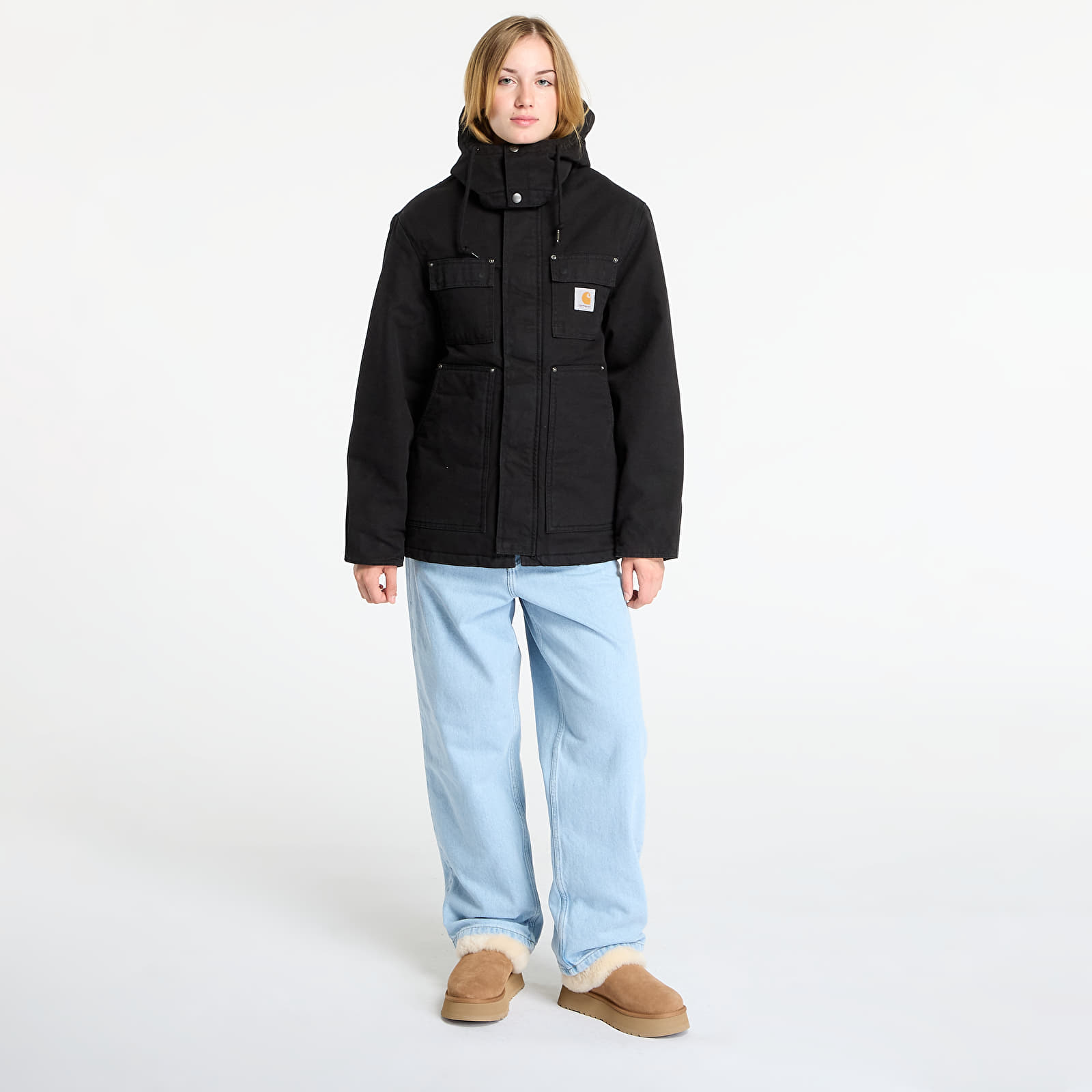 Takit Carhartt WIP Ambel Coat UNISEX  Black/ Black Stone Washed