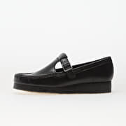 Clarks Originals Wallabee T Bar Blk HiShine Lea