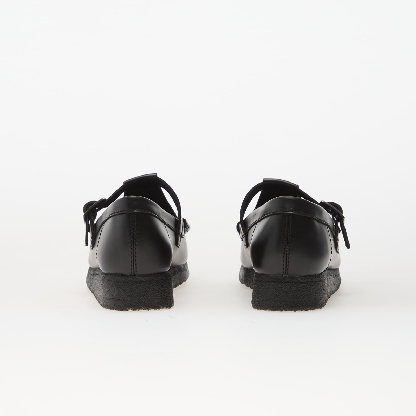 Γυναικεία παπούτσια Clarks Originals Wallabee T Bar Blk HiShine Lea