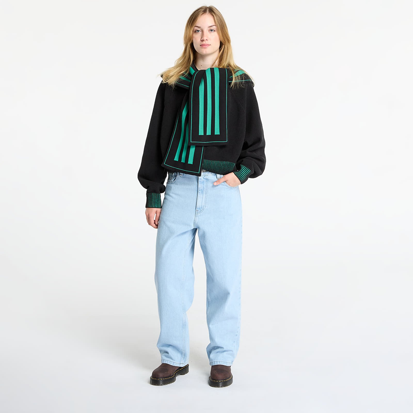 Ženske dukserice adidas Scarf Hoodie Black