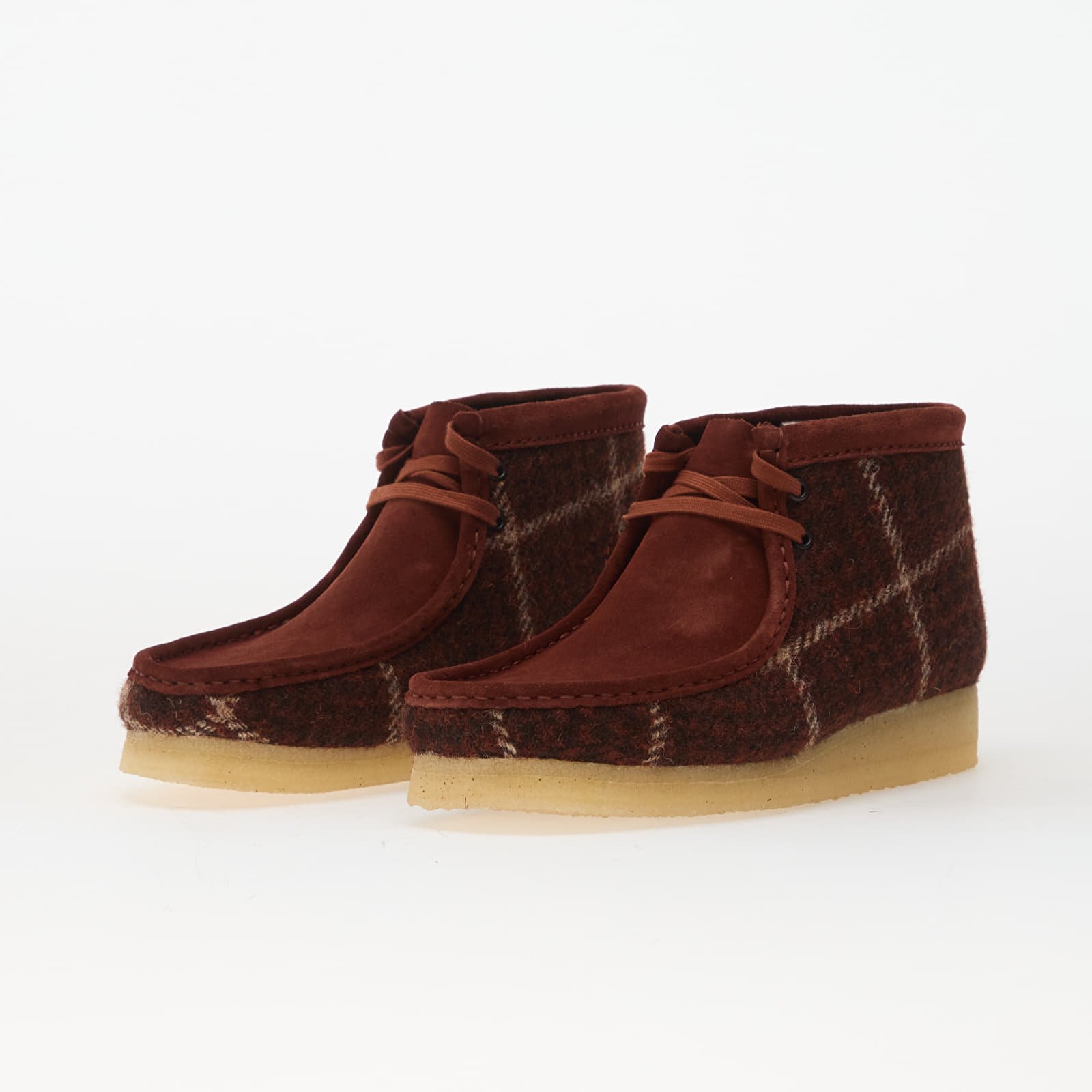 Zapatillas Hombre Clarks Originals Wallabee Boot Rust Tweed Comb