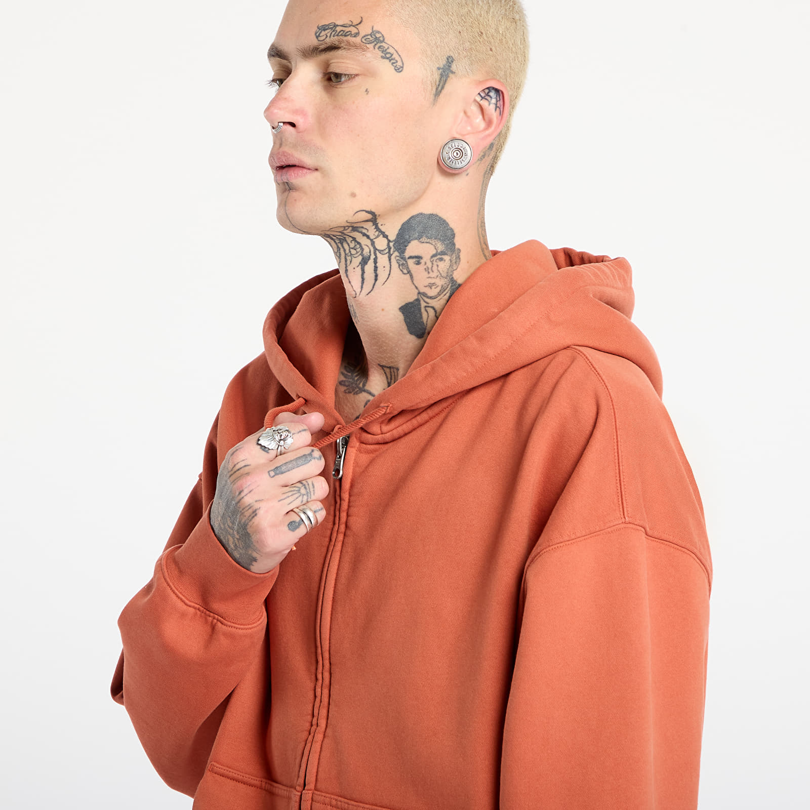 Puloverji   Vans LX Zip Hoodie Burnt Orange