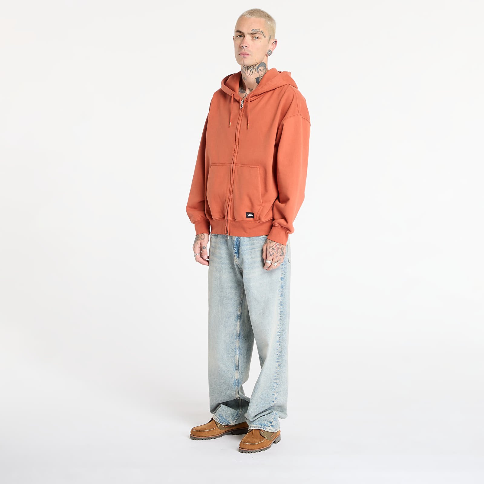 Puloverji   Vans LX Zip Hoodie Burnt Orange