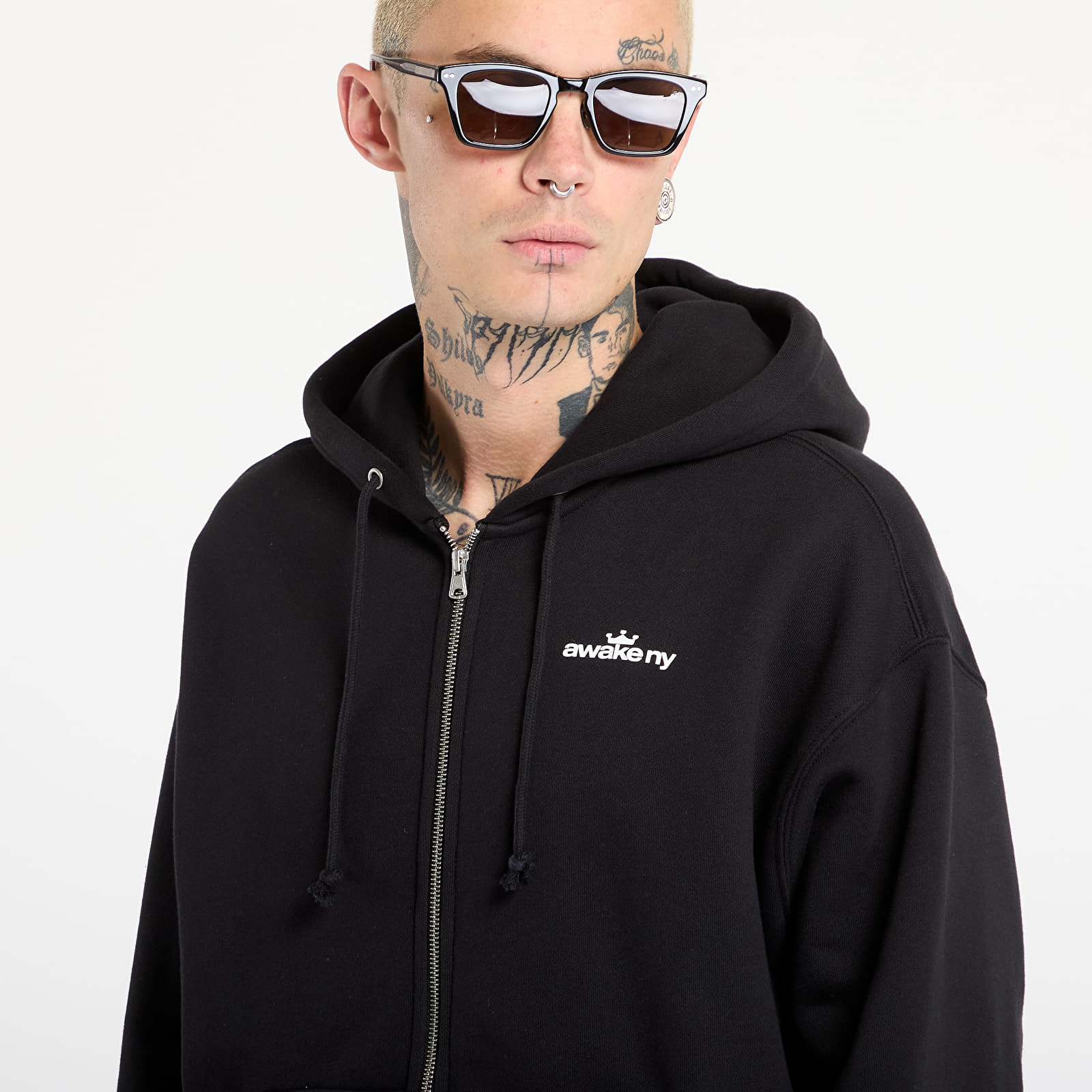 Hoodies and sweatshirts  Awake NY Crown Logo Full-Zip Hoodie Black