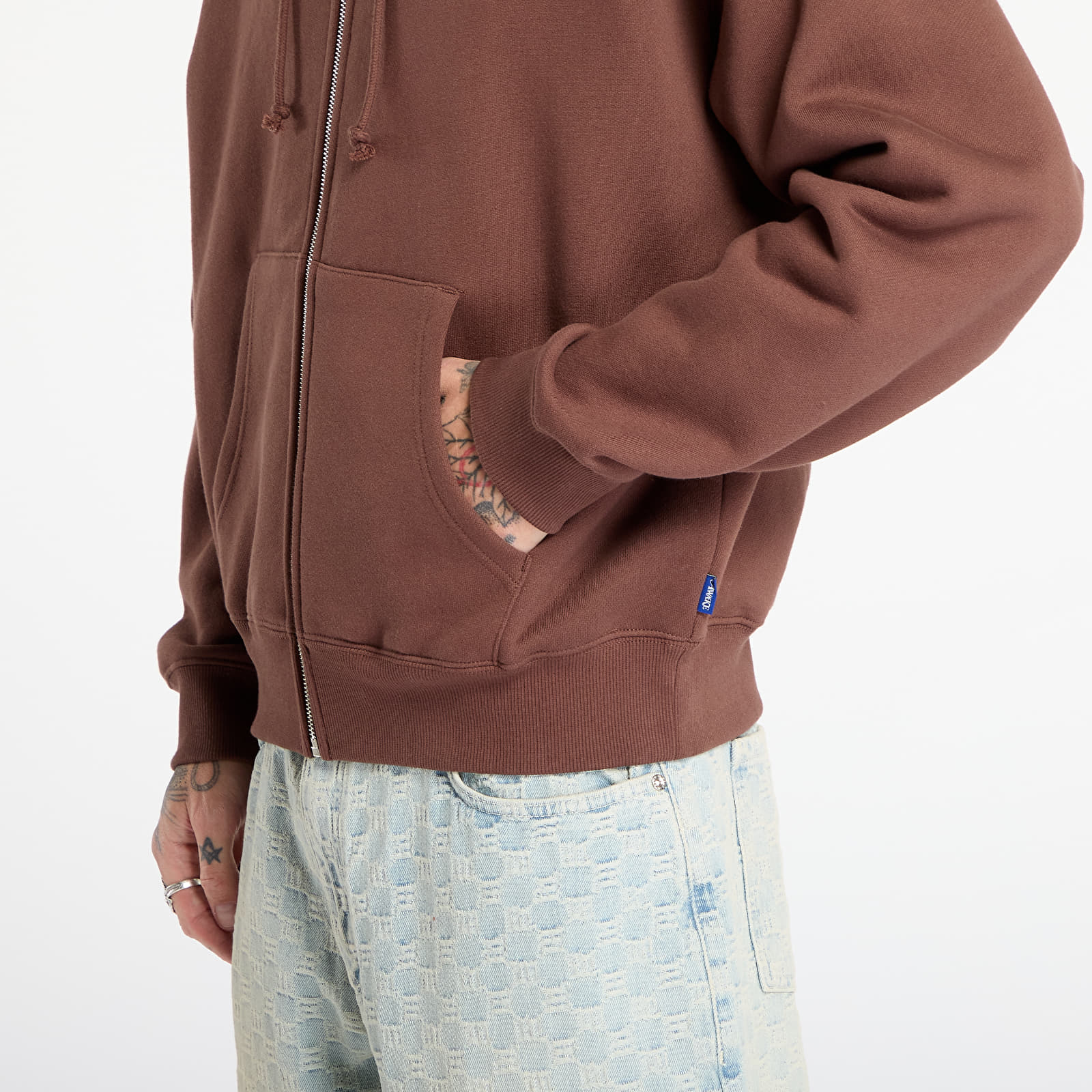 Hoodies and sweatshirts  Awake NY Crown Logo Full-Zip Hoodie Brown