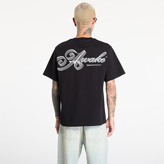 T-shirts Awake NY Script Tee Black Footshop