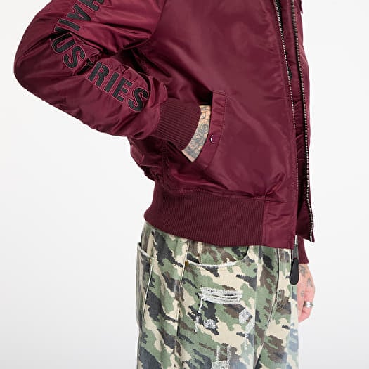 Jackets Alpha Industries MA-1 D-Tec Sleeve Embroidery Dark Cherry