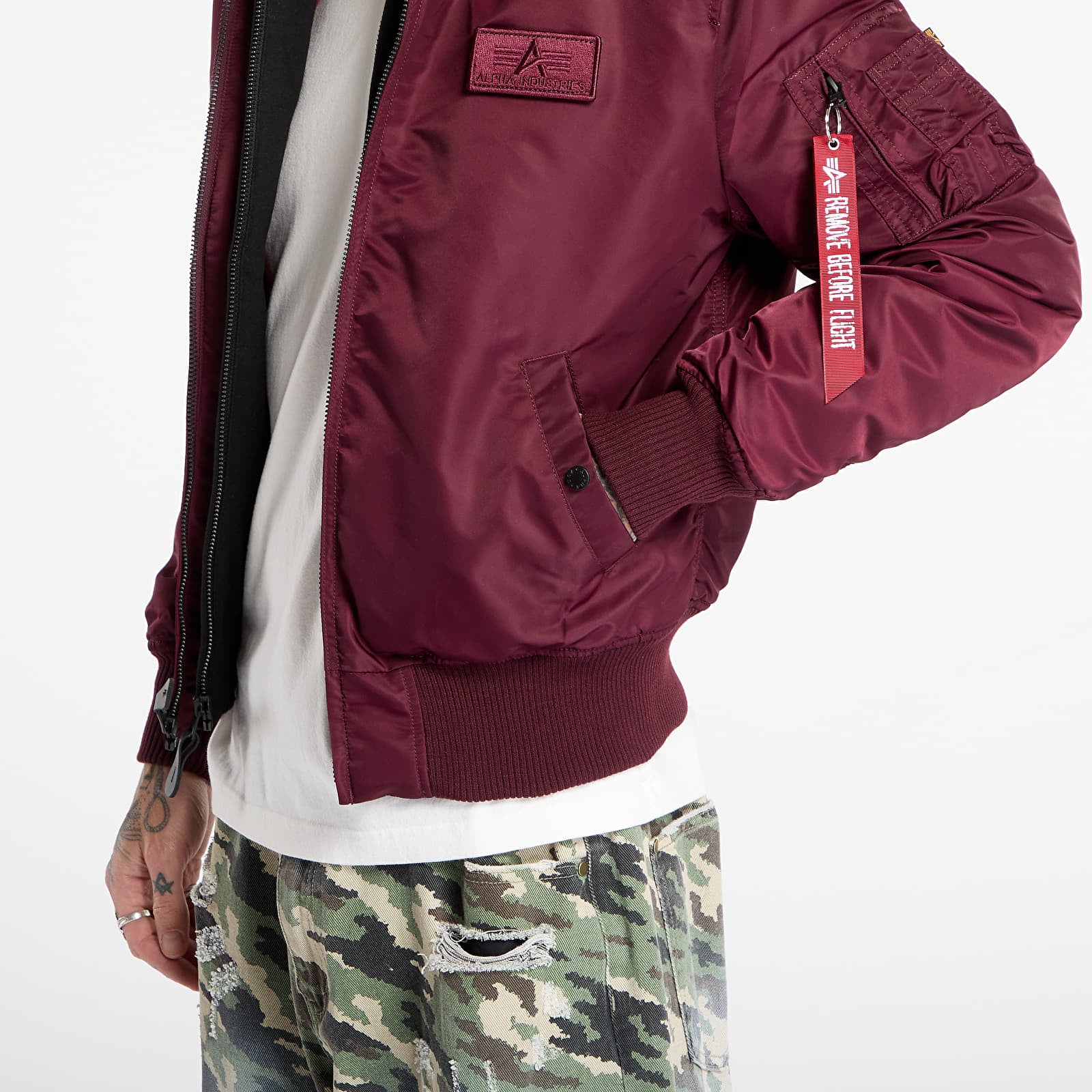 Jackets Alpha Industries MA-1 D-Tec Dark Cherry
