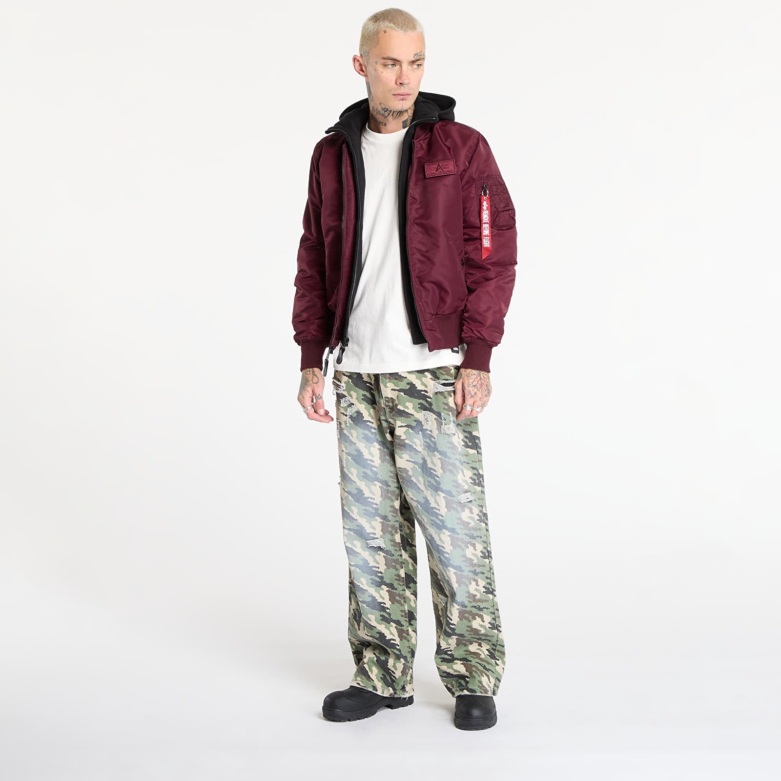 Jackets Alpha Industries MA-1 D-Tec Dark Cherry