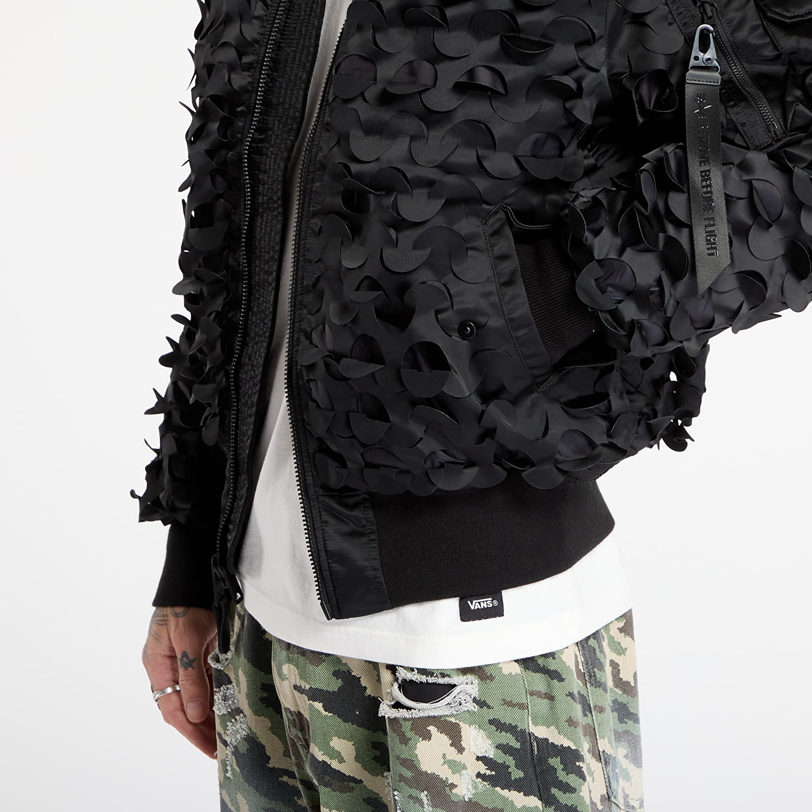 Bundy Alpha Industries UV MA-1 ULCANS Flight Jacket Black