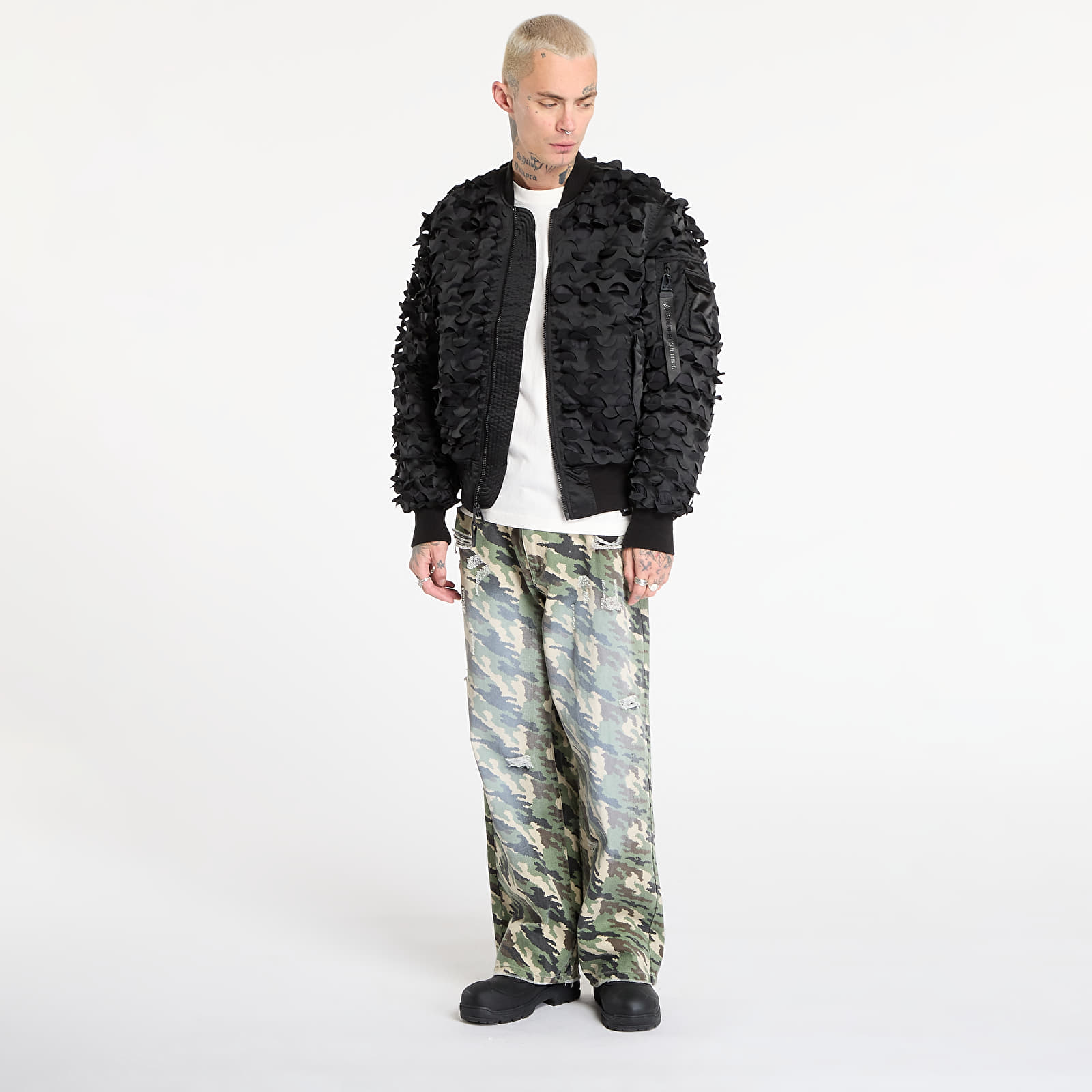 Bundy Alpha Industries UV MA-1 ULCANS Flight Jacket Black