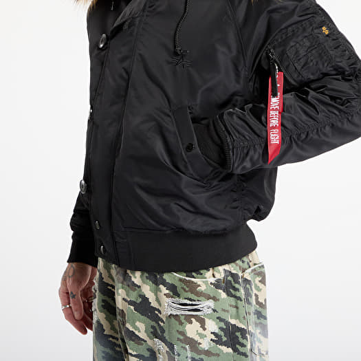 ALPHA　INDUSTRIES　N-2Ｂ BLACK Alpha Industries Men's N-2B Short Waist Parka (XS, Black) at