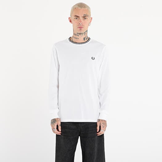 T-shirt FRED PERRY Ls Twin Tipped T-Shirt White