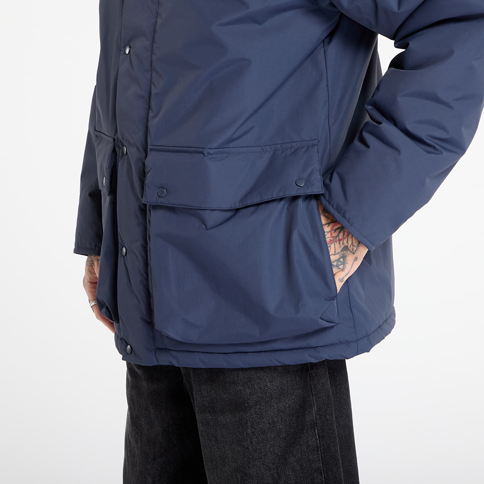 Puffejacken FRED PERRY Padded Zip Through Jacket Dark Airforce