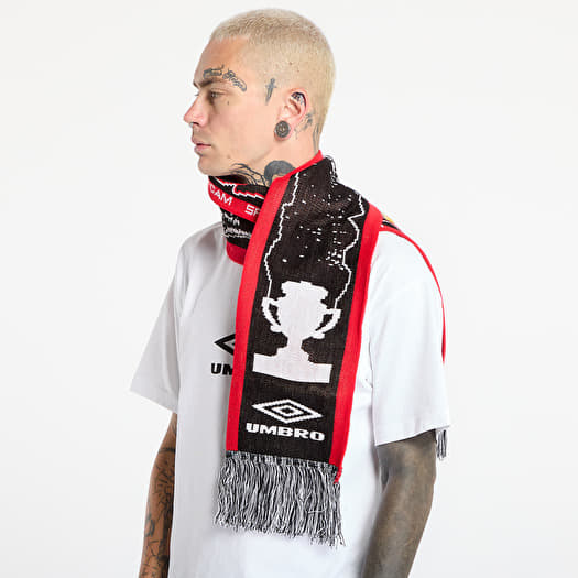 アンブロ SLAM JAM 25AW Cult Unity Scarf スカーフ Umbro By Slam Jam Cult Unity Scarf - Black Red