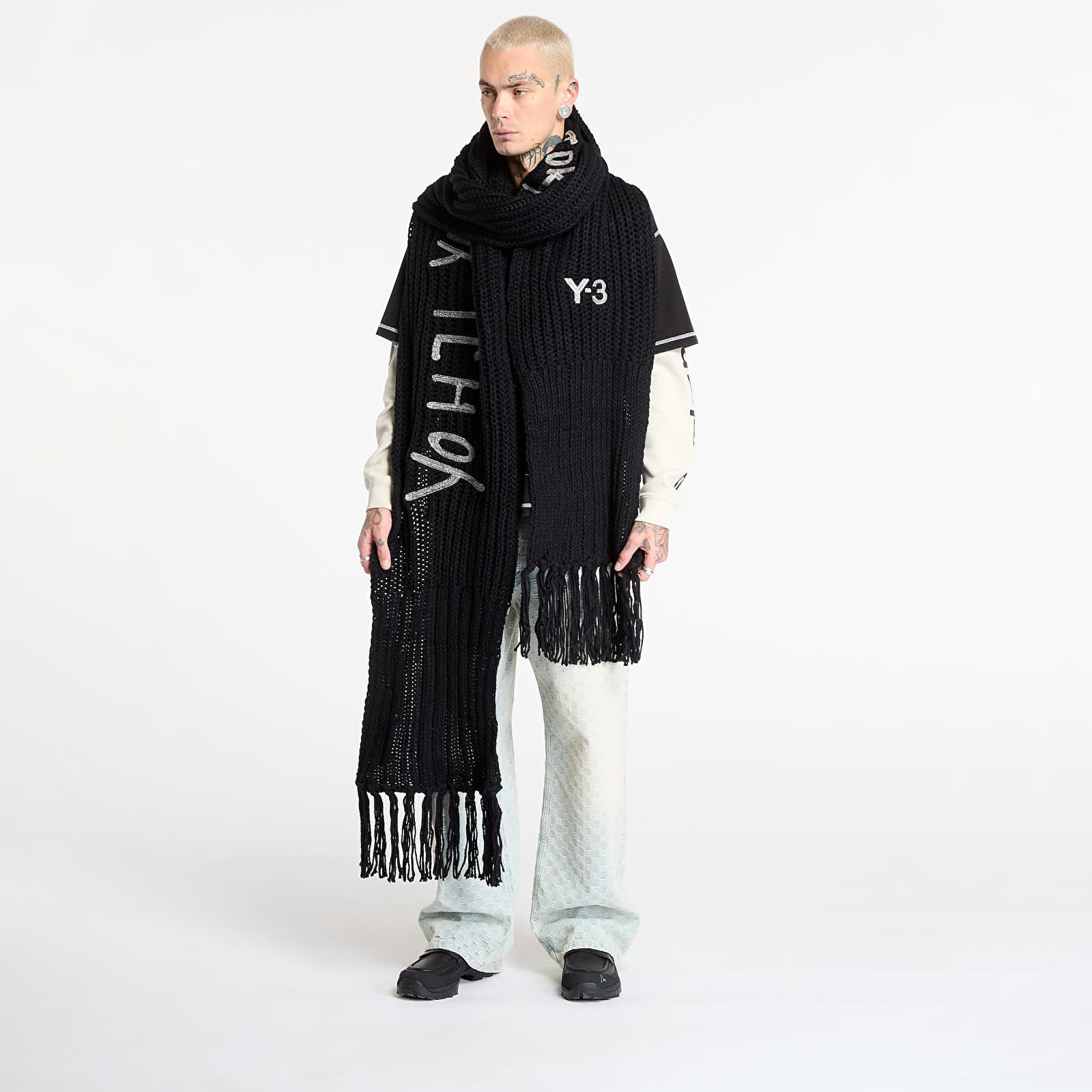 Eșarfă Y-3 Chunk Scarf Black Universal