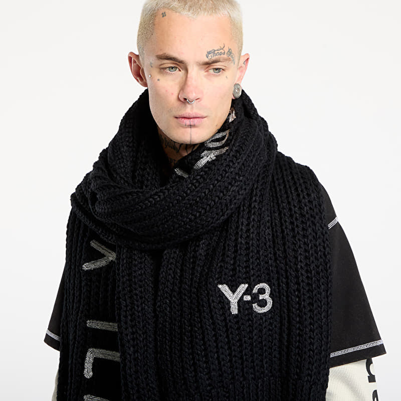 Scarves Y-3 Chunk Scarf Black (JX8302) | Footshop