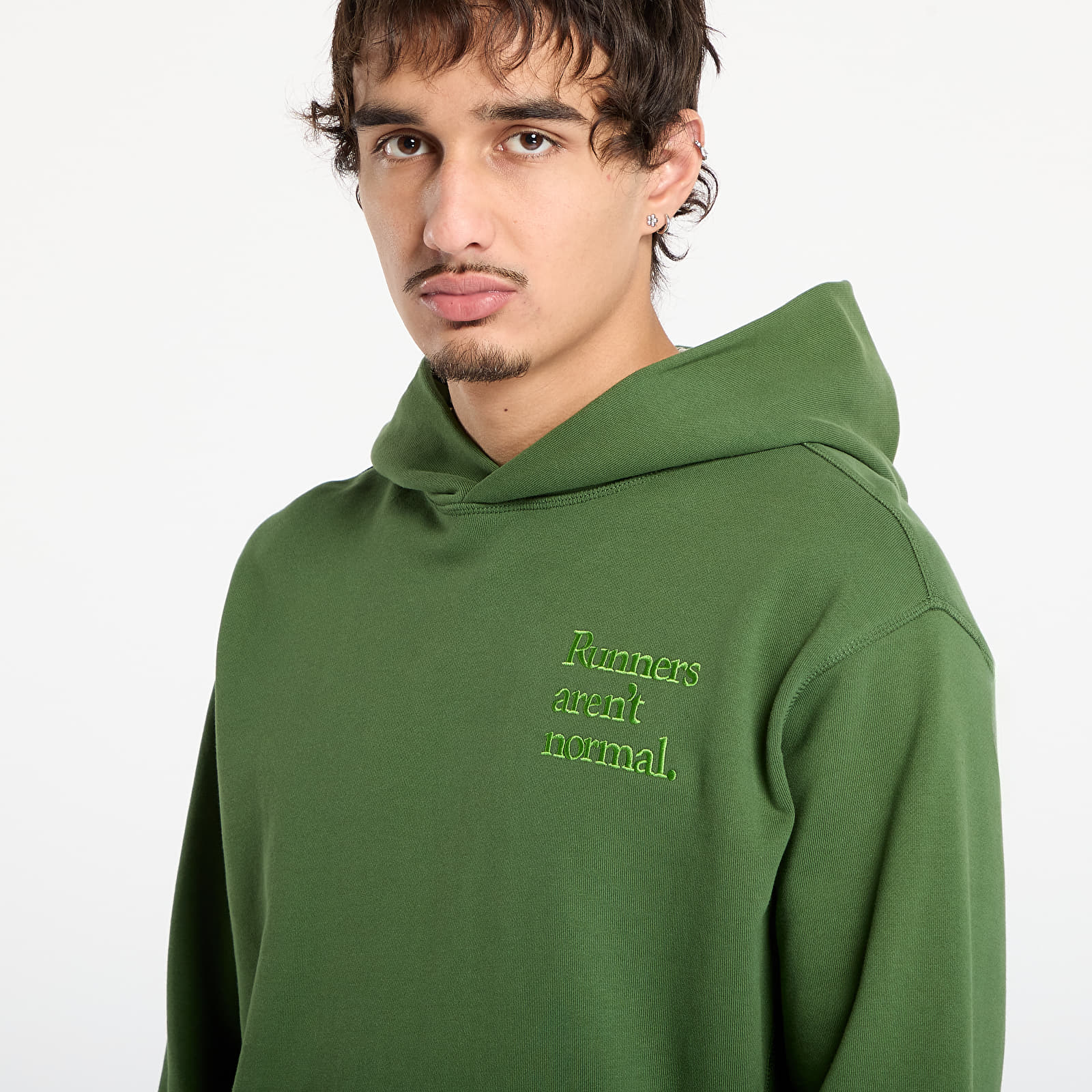 Hoodies and sweatshirts  New Balance Athletics Runners Arent Normal Hoodie Dark Alpine Green