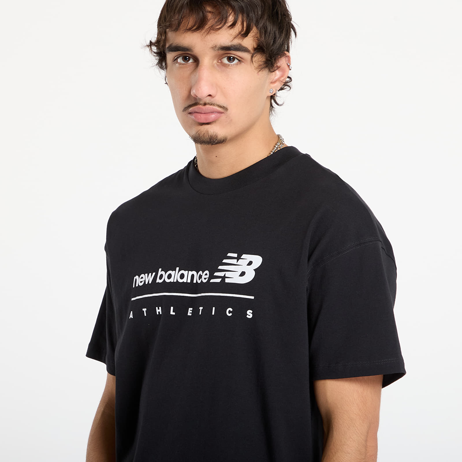 Тениски New Balance Linear Graphic T-Shirt Black
