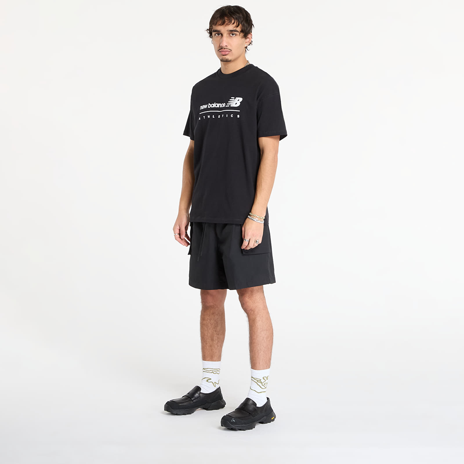Тениски New Balance Linear Graphic T-Shirt Black