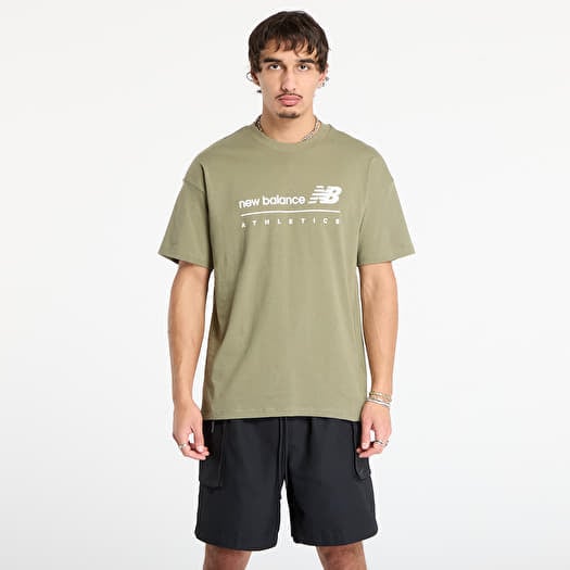 T-shirt New Balance Linear Graphic T-Shirt Dark Olive