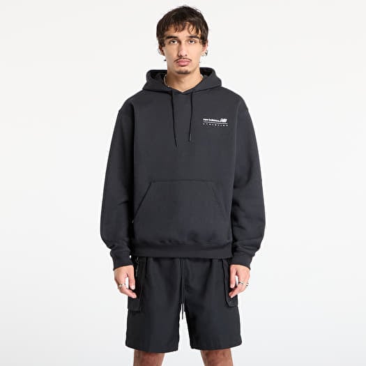 New Balance Linear Graphic Fleece Hoodie Black