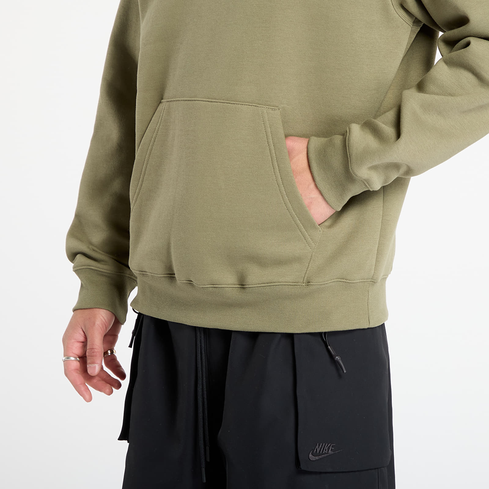 Sweatjacken und Sweatshirts New Balance Linear Graphic Fleece Hoodie Dark Olive