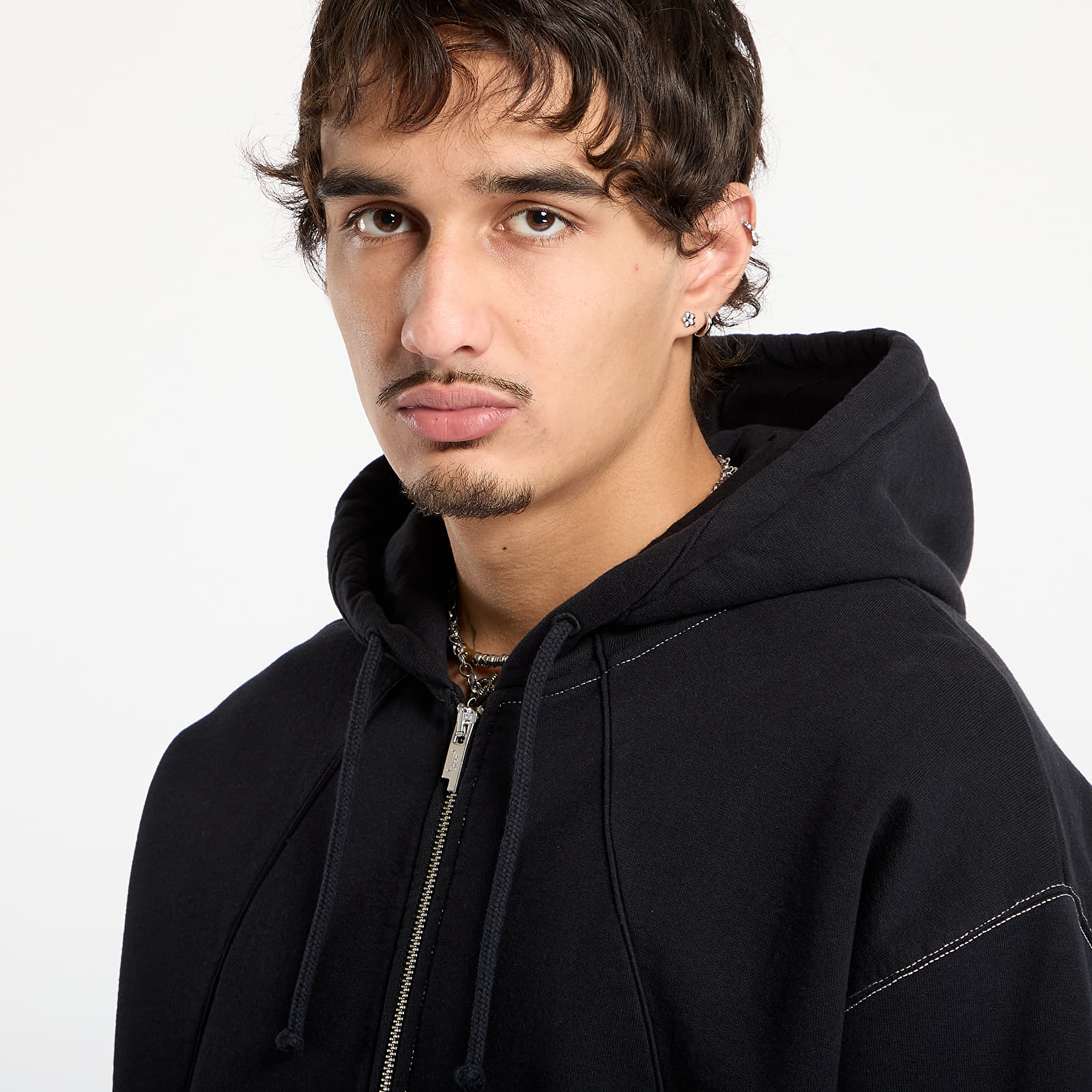 Hupparit ja collegepaidat A-COLD-WALL* Millbank Zip Hoodie Black