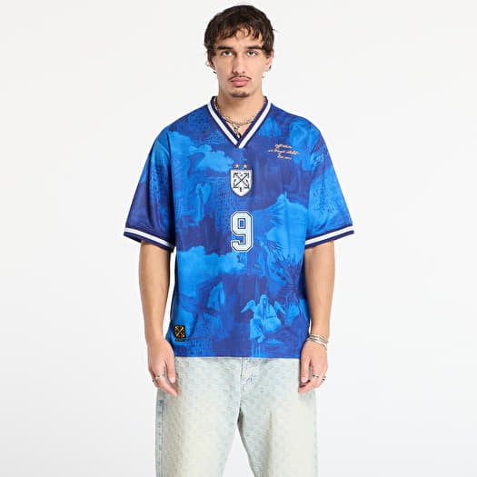 Tričko Off-White World Paint Soccer S/S Tee Nautical Blue