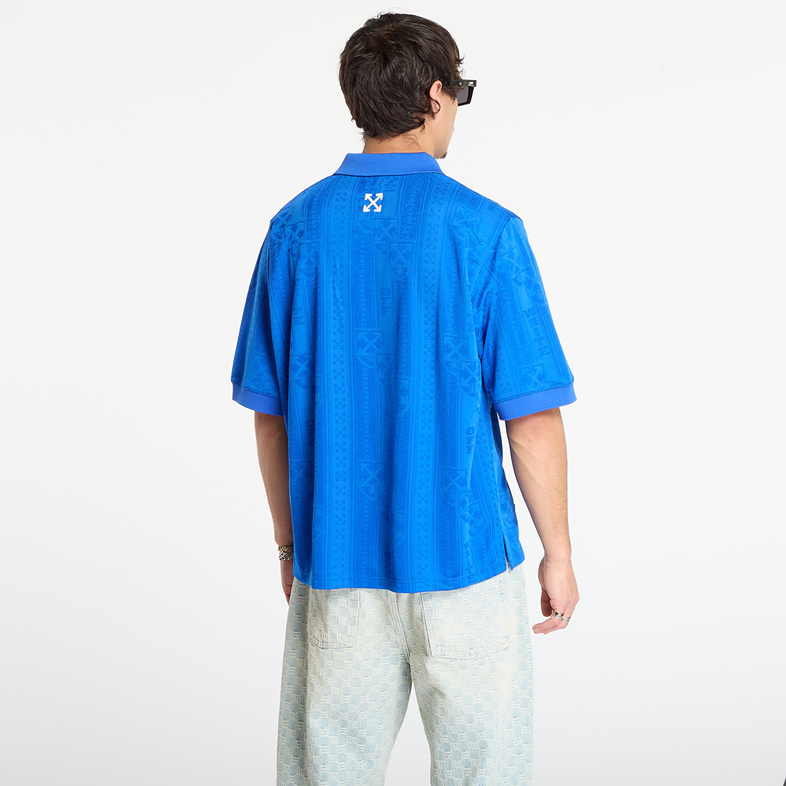 Trička Off-White Lion Nation Soccer S/S Top Navy Blue