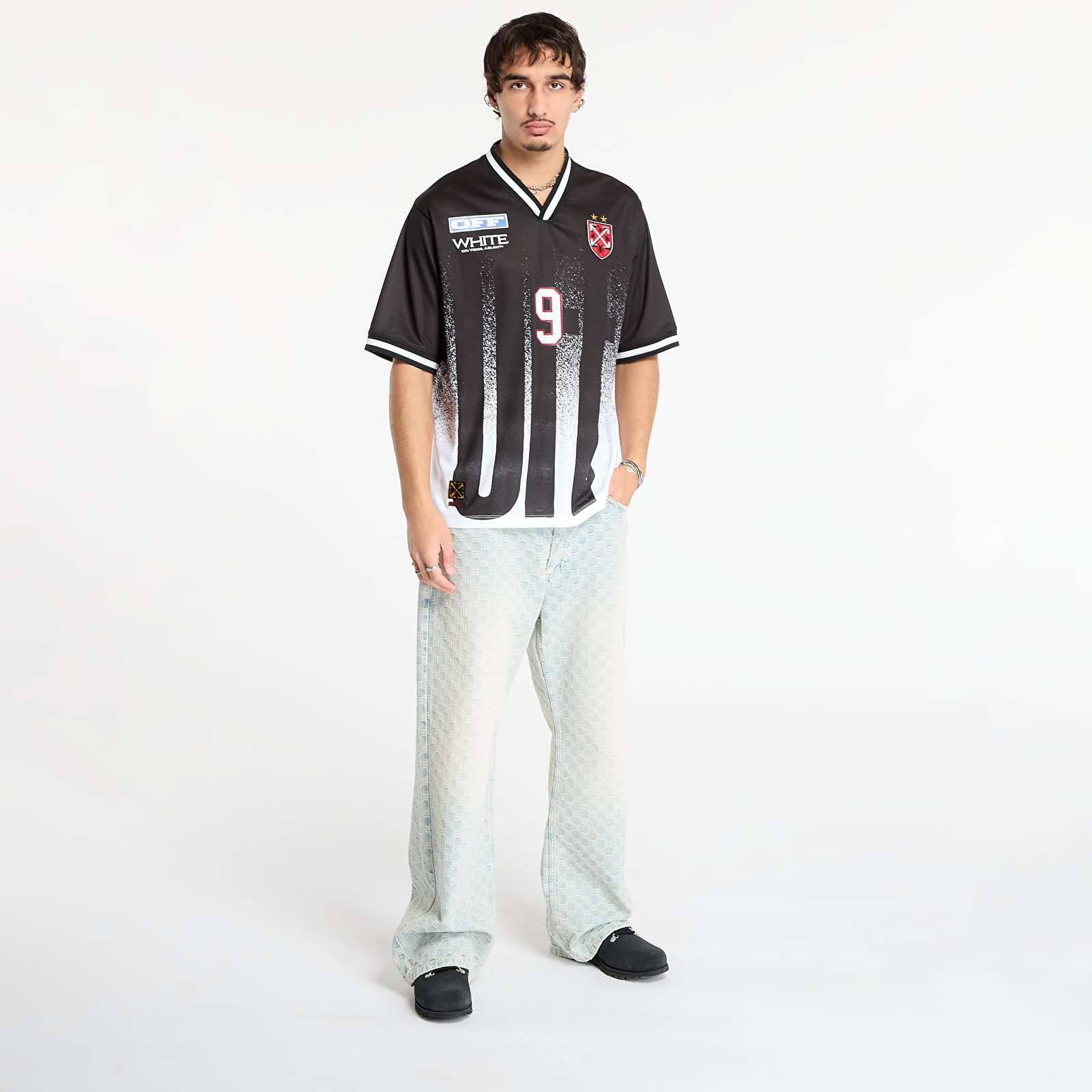 Trička Off-White Big Off Gradient Soccer S/S Tee Black/ White