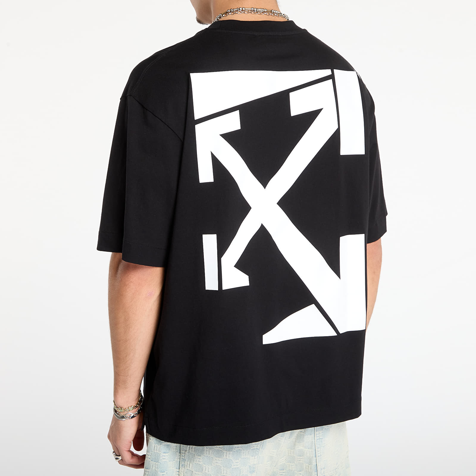 Trička Off-White Run Arrow Skate S/S Tee Black/ White