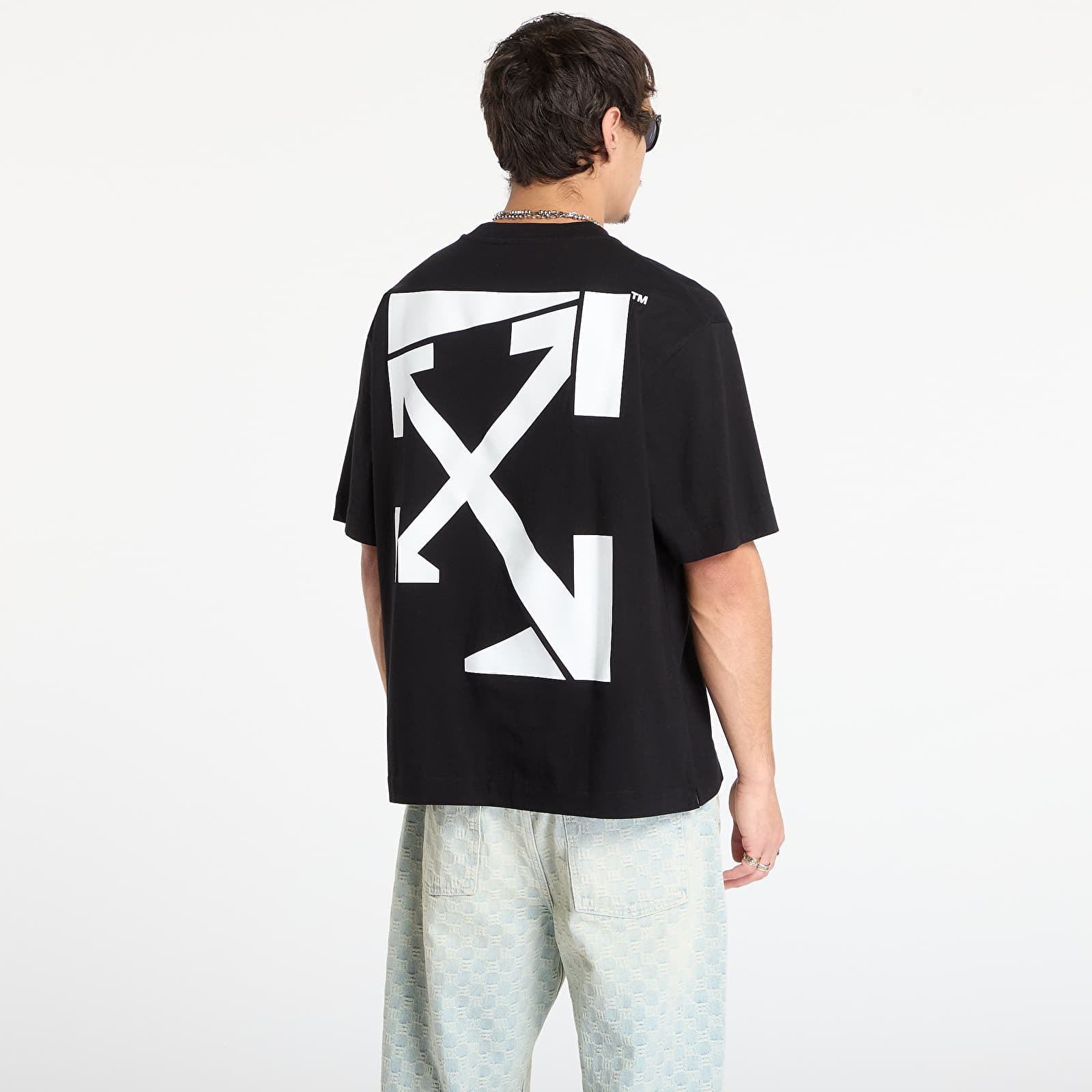Trička Off-White Run Arrow Skate S/S Tee Black/ White