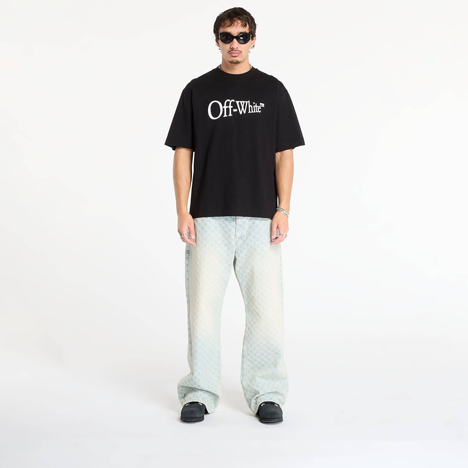 Trička Off-White Run Arrow Skate S/S Tee Black/ White