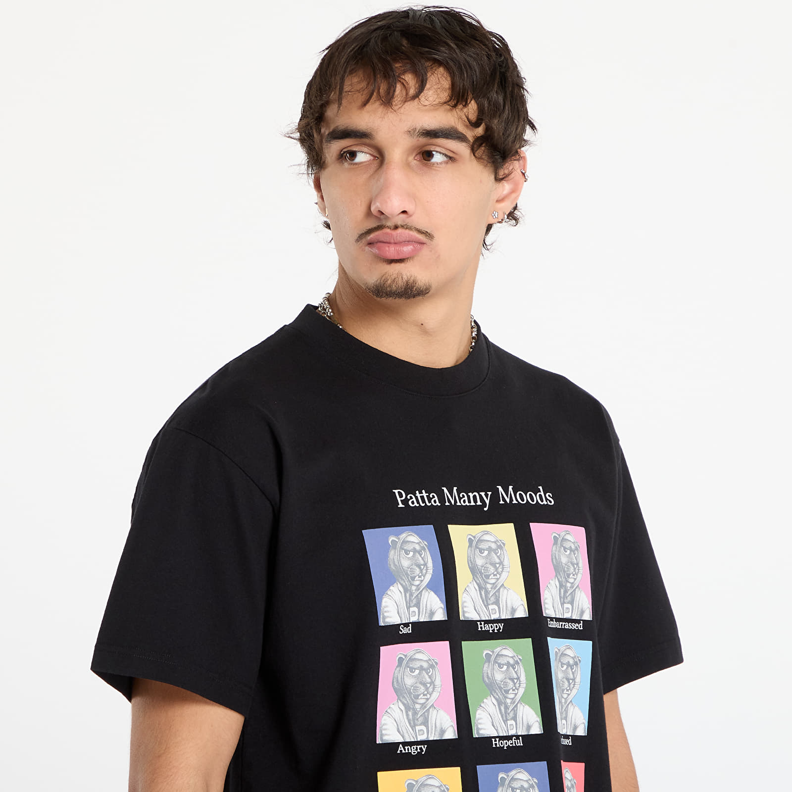 Trička Patta Many Moods T-Shirt UNISEX Black