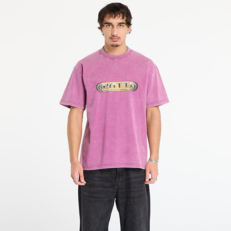 Tričko Patta Gilded Acid Washed T-Shirt UNISEX Boysenberry