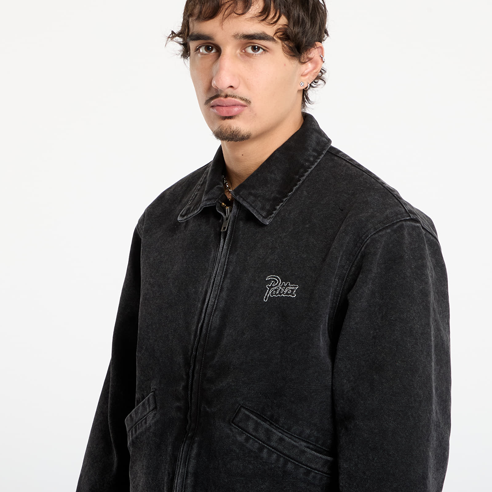 Bundy Patta Washed Canvas Jacket UNISEX Black