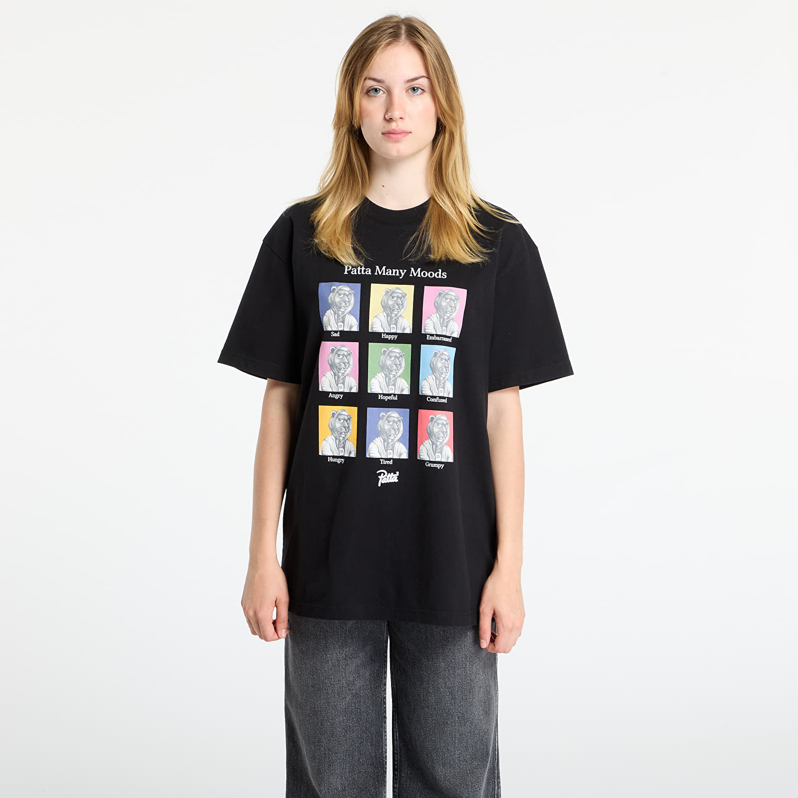 Trička Patta Many Moods T-Shirt UNISEX Black