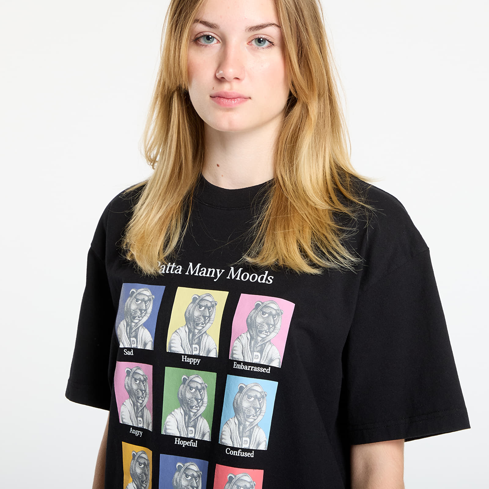 Trička Patta Many Moods T-Shirt UNISEX Black
