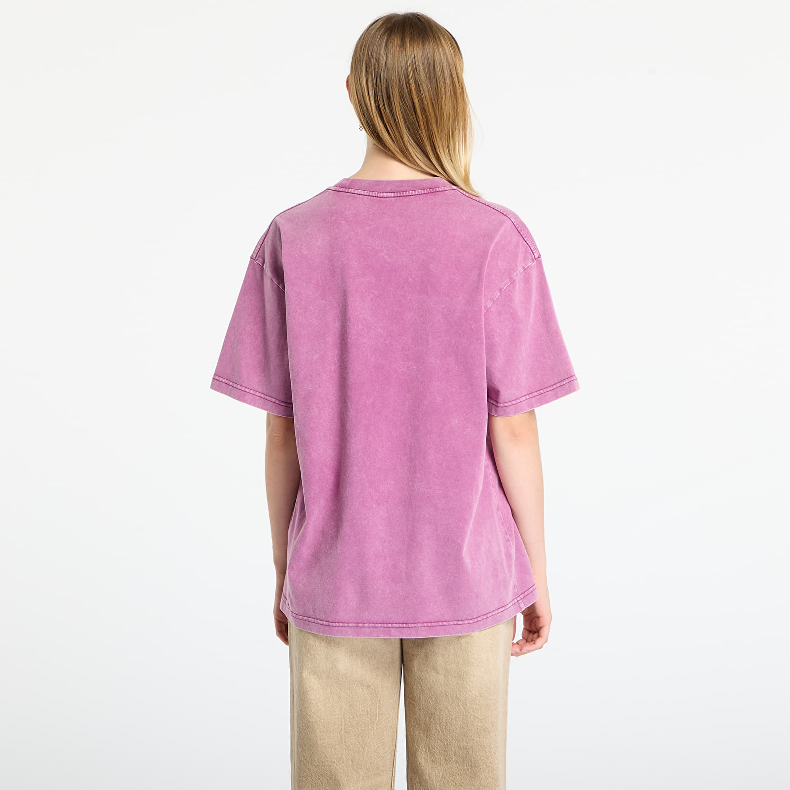 Trička Patta Gilded Acid Washed T-Shirt UNISEX Boysenberry