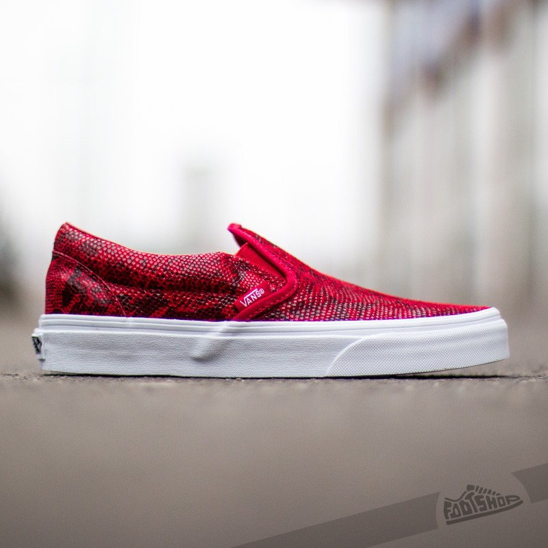 Damen Sneaker und Schuhe Vans Classic Slip-On (Pebble Snake) Chilli Pepper