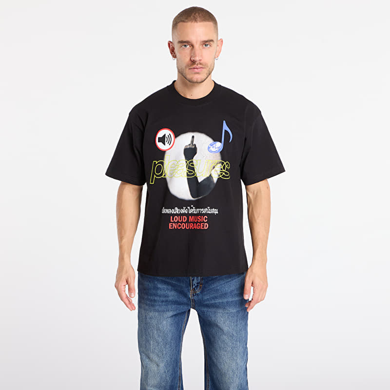 T-shirt PLEASURES Loud Music T-Shirt Black