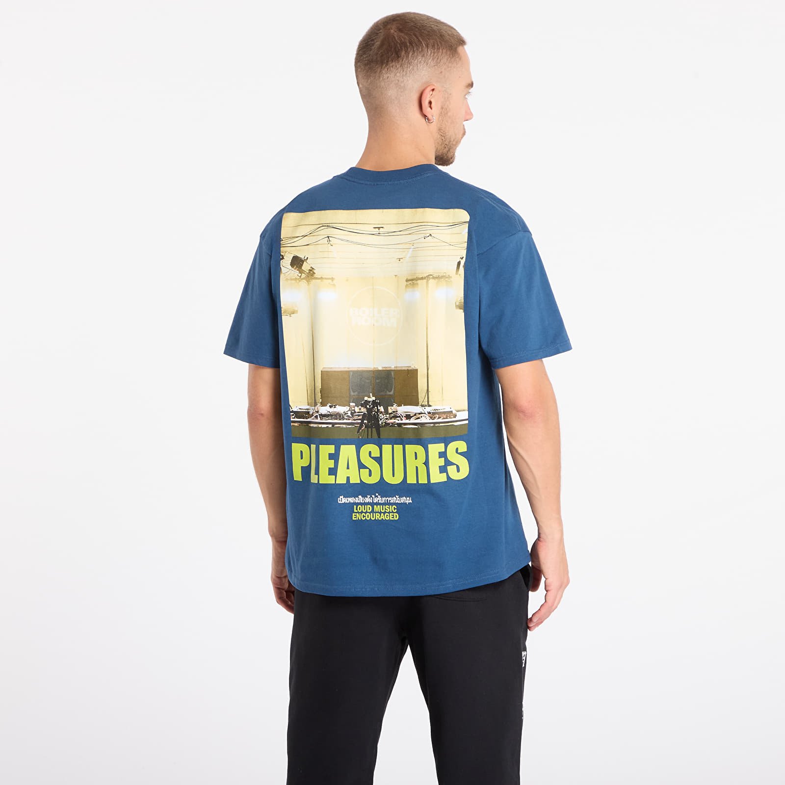 Meeste T-särgid PLEASURES Turntable T-Shirt Blue