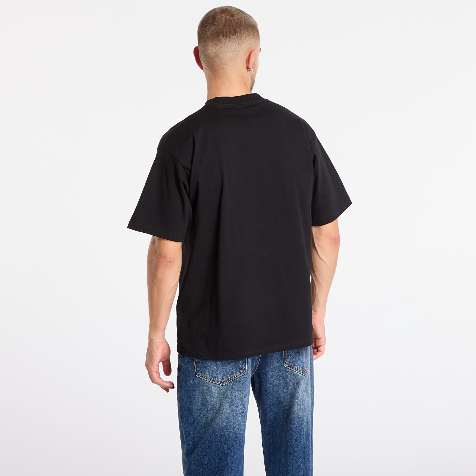 Men's T-shirts PLEASURES Overview Logo T-Shirt Black