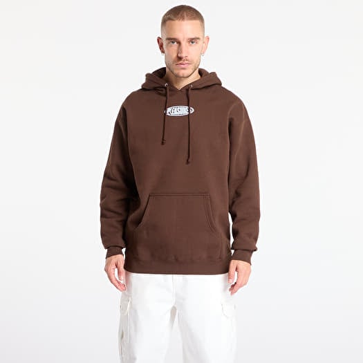 PLEASURES Overview Hoodie Brown